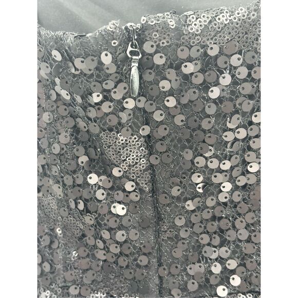 BCBG Maxazria Sequin Dress Carole Strapless Women 0 Petite Black Short Party - Picture 6 of 11